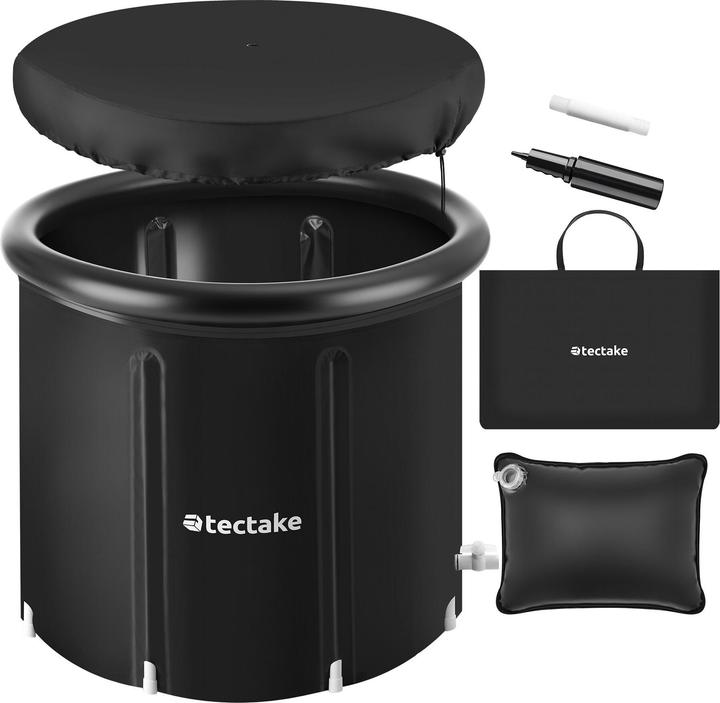 tectake bain de glace Helsinki, pliable, triple isolation, incl. pompe (440 l, 90 cm, 90 cm)
