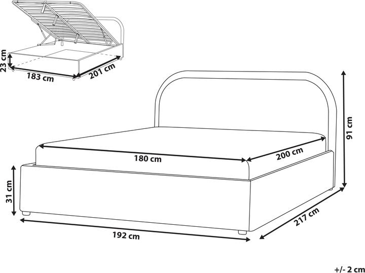 Actual product image Beliani Quillien (180 x 200 cm)