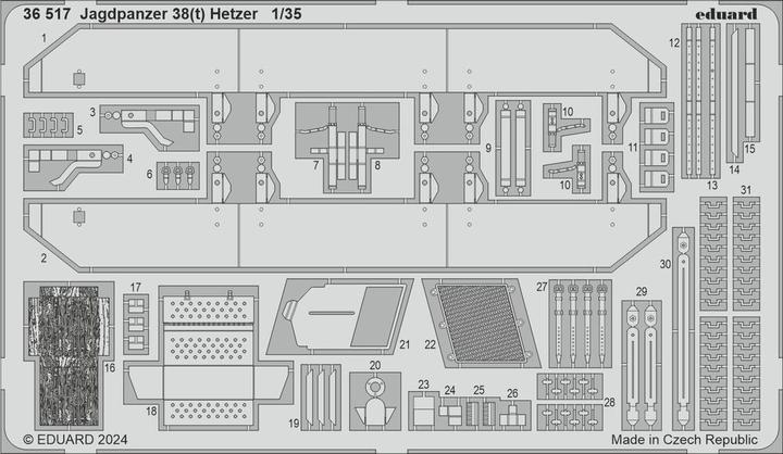 Actual product image Eduard Jagdpanzer 38(t) Hetzer 1/35 TAKOM