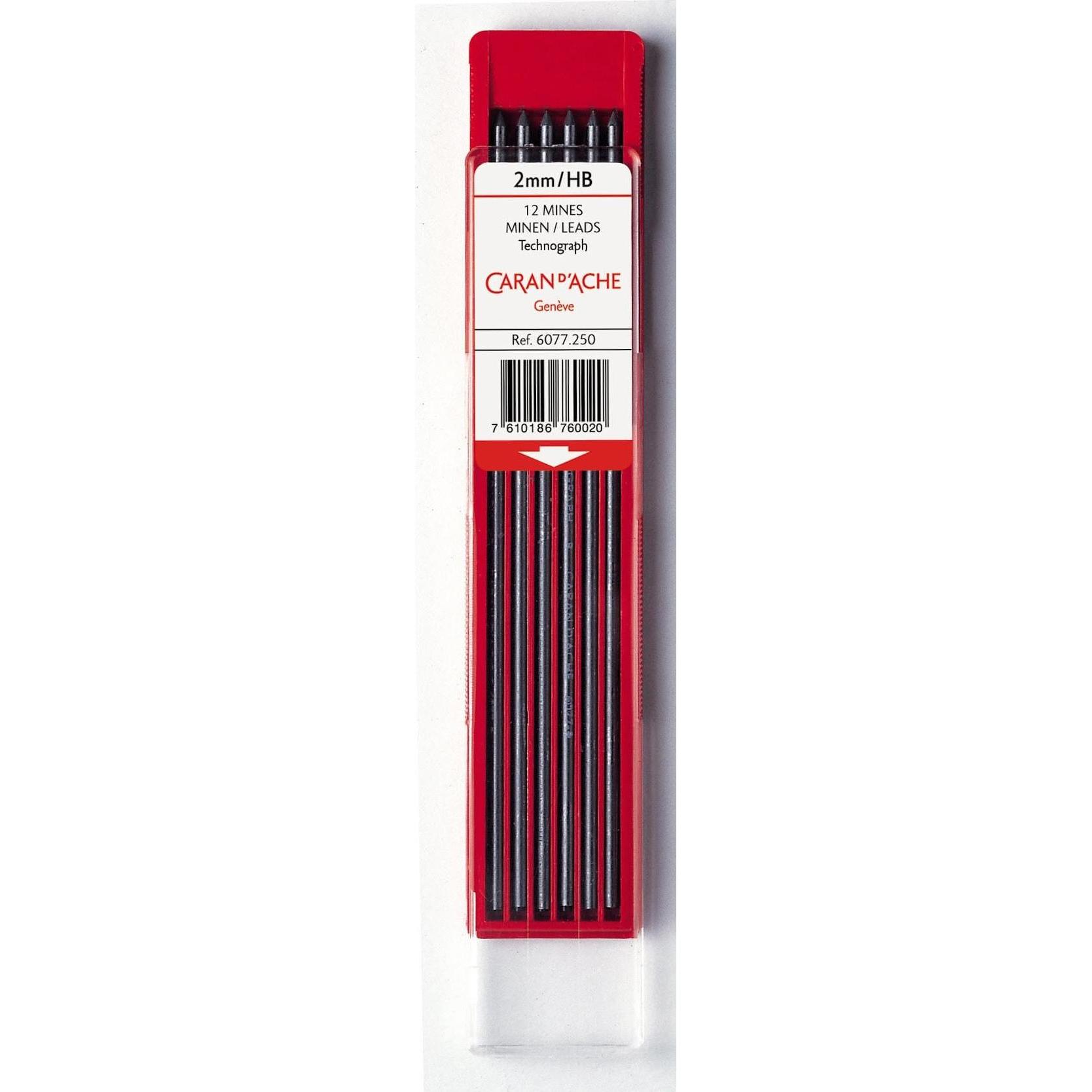 Caran d'Ache, Ersatzpatrone, Technograph (Ersatzmine, Schwarz, 2 mm)