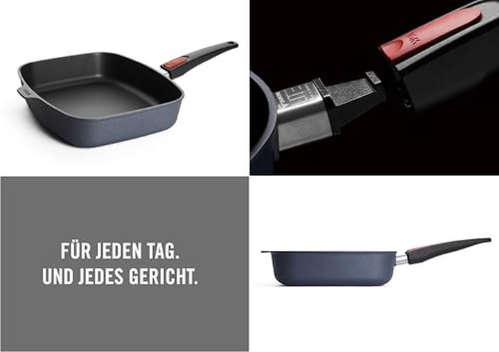 Actual product image Woll Cast iron pan, rectangular 30 x 26 cm (28 cm, Frying pan, Cast aluminium)