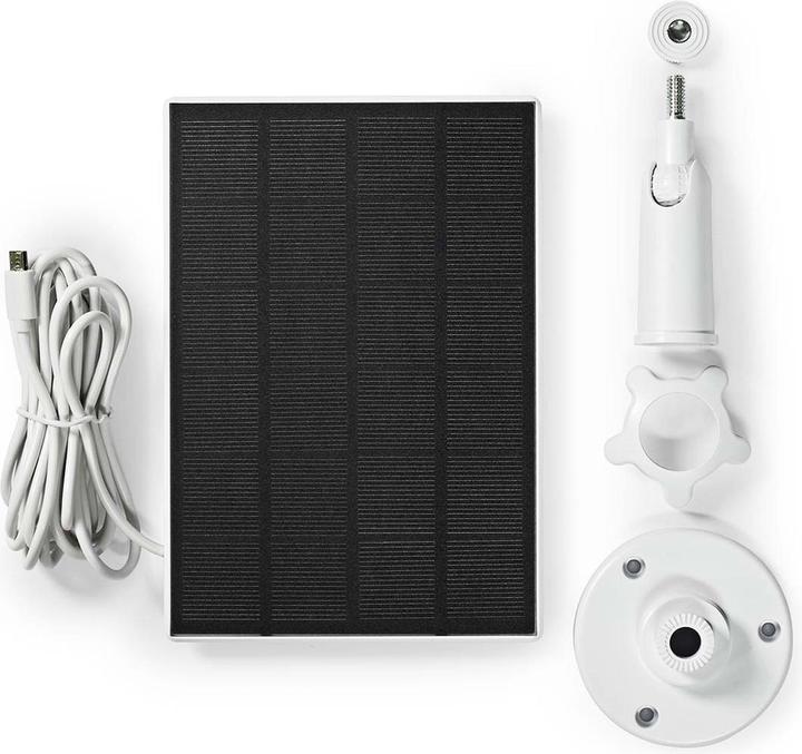 Produktbild Nedis Sonnenkollektor 4.5 V DC 0.5 A A Micro USB Seillänge: 3.00 m Zubehör für: WIFICBO30WT (3 W)
