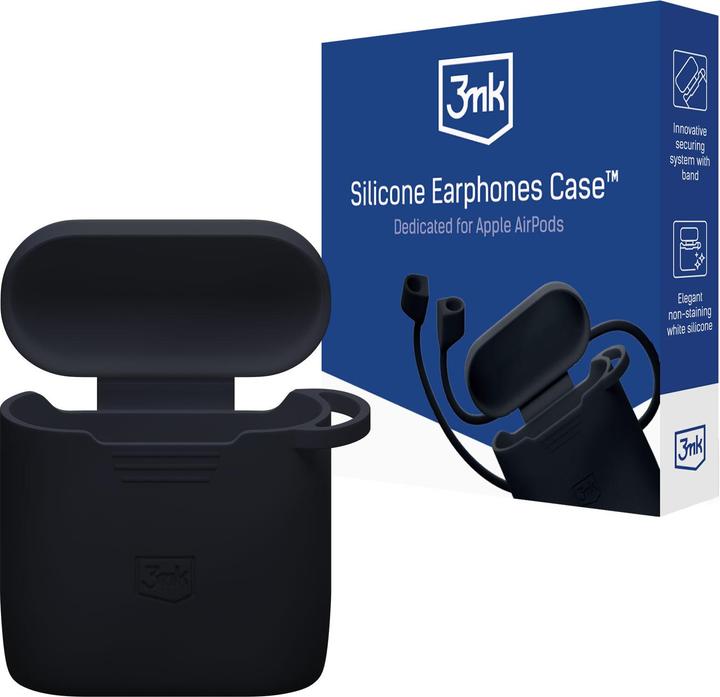 Produktbild 3MK Apple AirPods 2nd gen. - Silicone AirPods Case Black (Kopfhörer Tasche)