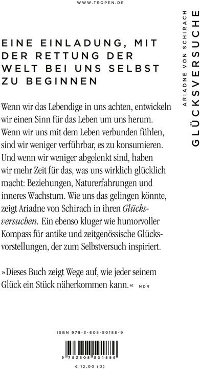 Produktbild Glücksversuche (Deutsch, Ariadne von Schirach, 2023)