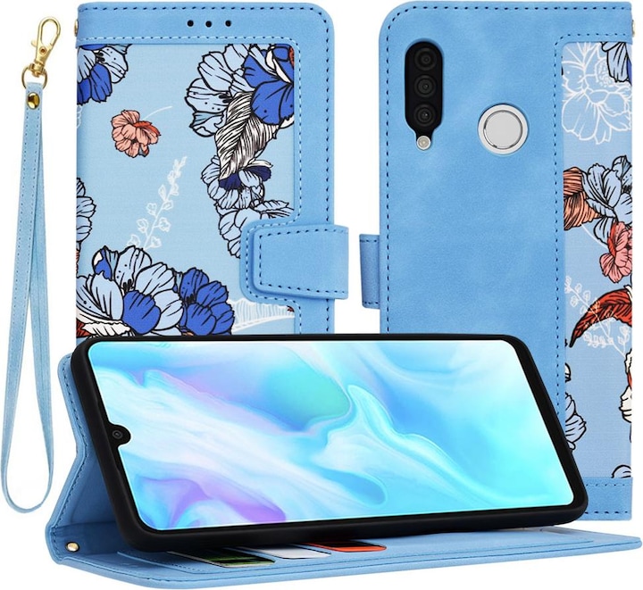 Immagine prodotto Techsuit - FlipCraft - Huawei P30 Lite / P30 Lite New Edition - Vibrant Blue (Huawei P30 Lite Nuova Edizione, Huawei P30 Lite)