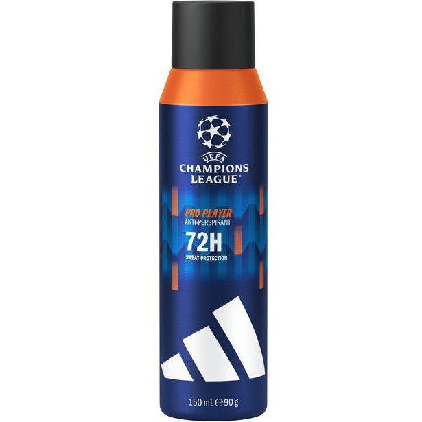 Adidas Uomo Lavanda Deodorante, - Uefa Champions League Pro Player Anti-Perspirant 72H Dry Protection - 150 Ml (Getto Vaporizzato, 150 Ml)
