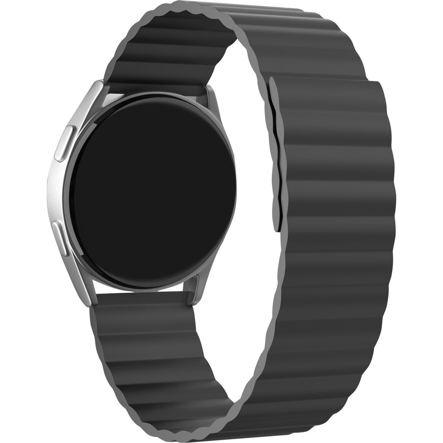 Thumbnail - Strap-it Silikonarmband (20 mm, Silikon), Uhrenarmband, Schwarz
