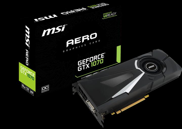 Produktbild MSI GeForce GTX 1070 AERO 8G OC (8 GB)