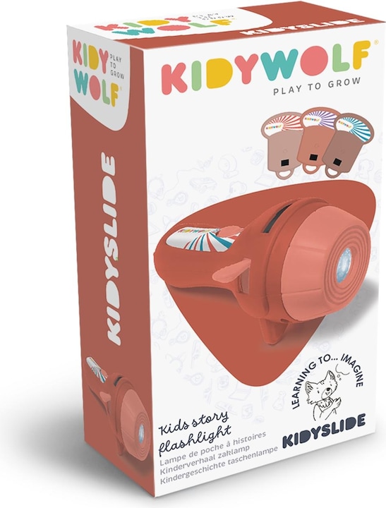 Actual product image Kidywolf Projektor Taschenlampe rot inkl. 3 Bildscheiben