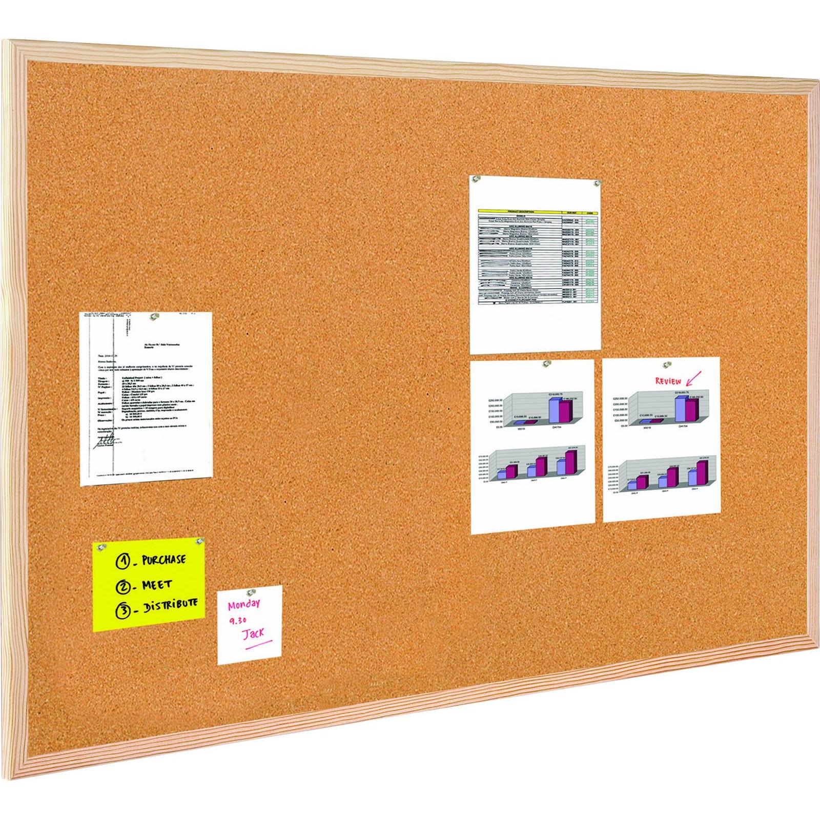 Bi-Office, Lavagna di presentazione, Lavagna in sughero 100x80cm con cornice in legno (GMC160012010) (100 x 80 cm)