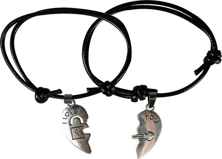 Immagine prodotto Arpex Set Armbänder - zwei Herzhälften, 2 Stück
