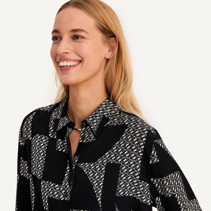 Immagine prodotto Anne Weyburn Langärmelige Bluse mit grafischem Muster (42)