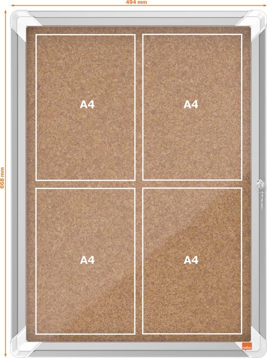 Productafbeelding Nobo Showcase Premium Plus Indoor Kurk (Prikbord, 53.20 x 69.20 cm)