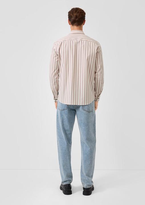 Immagine prodotto s.Oliver Hemd Regular Fit: Gestreiftes Langarmhemd mit Kentkragen (S)