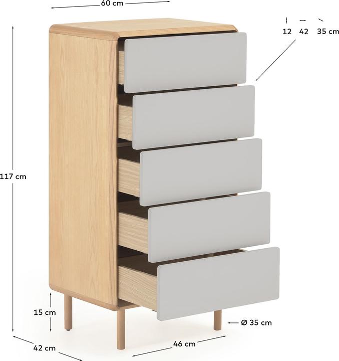 Image du produit Kave Home Anielle (60 x 42 x 117 cm)