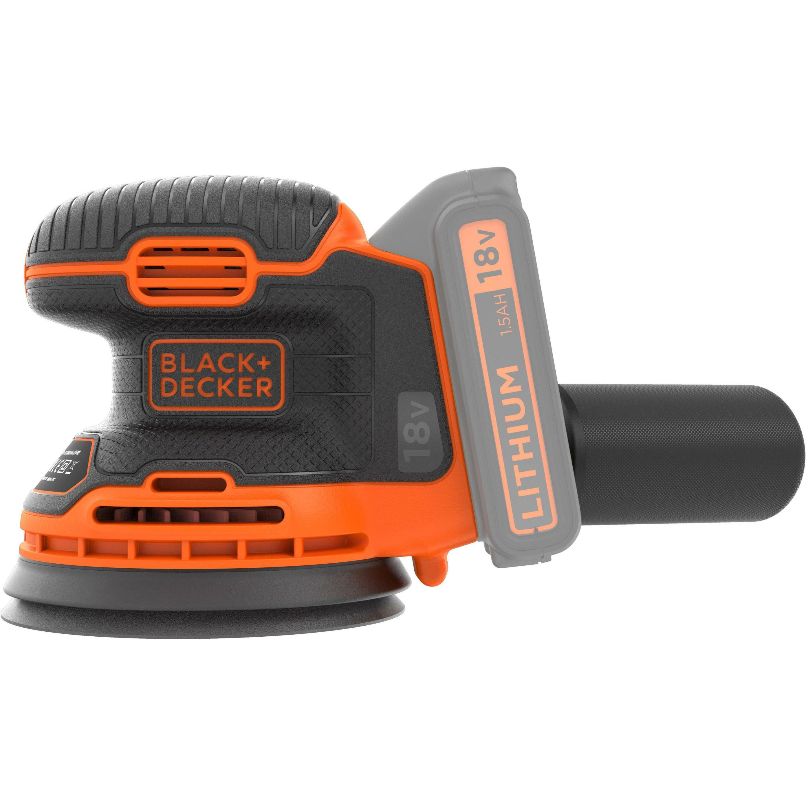 Black & Decker, Schleifmaschine + Poliermaschine, Bdcros18nxj (Exzenterschleifer, 18 W)