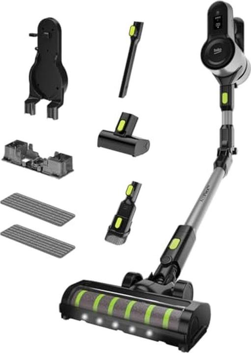 Actual product image Beko VRT84225VI - Draadloze steelstofzuiger - 100 AirWatts - 3 snelheden - LED-scherm - Grijs