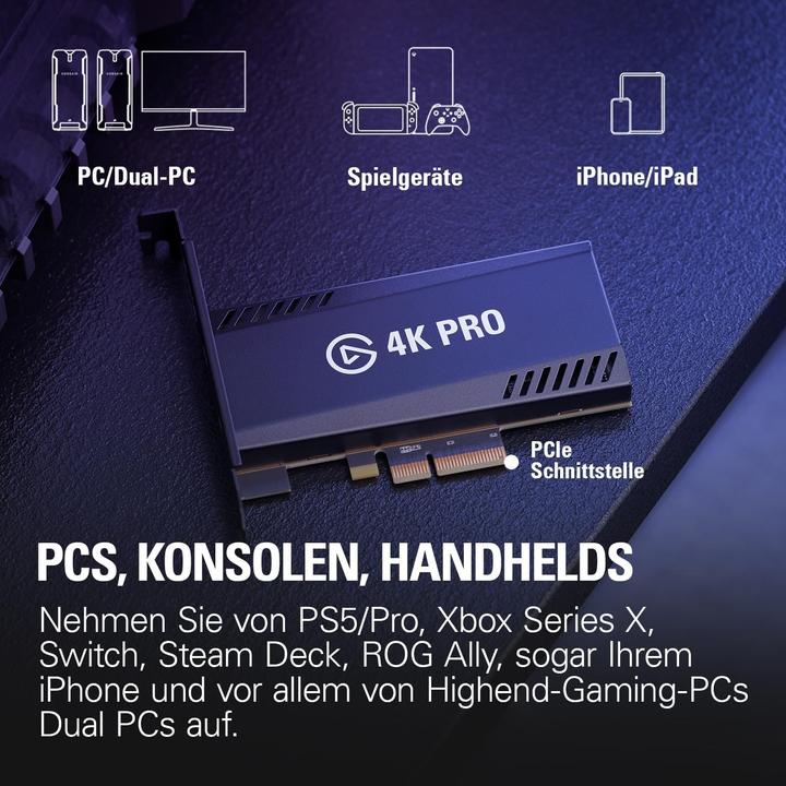 Produktbild Elgato Game Capture 4K Pro (Xbox Series X, PS5, Switch, PC, Mac)