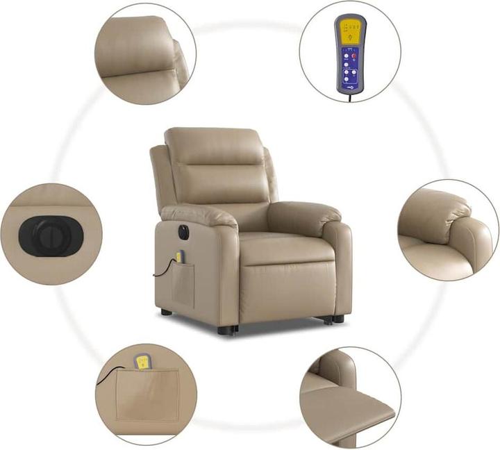 Immagine prodotto vidaXL Poltrona massaggiante Ausilio elettrico stand-up Poltrona relax Poltrona in similpelle