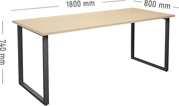 Image du produit kaiserkraft Table polyvalente DUO-O (180 x 80 x 74 cm)