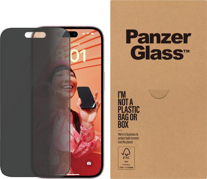 Produktbild PanzerGlass Privacy Screen Protector (Apple iPhone 15)