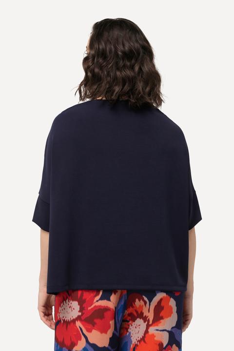 Produktbild Ulla Popken Sweatshirt, Zierfalten, Oversized, Stehkragen, Halbarm (46, 48)