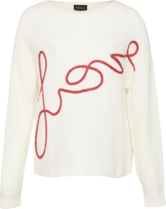 Image du produit S.Oliver Strickpullover Locker gestrickter Pullover aus Alpakamix mit Love-Schriftzug (L)