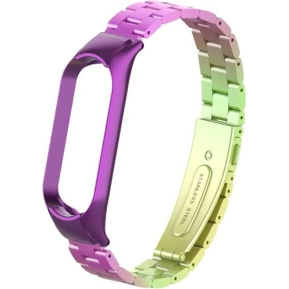 Thumbnail - MU Style Metal Series (Edelstahl, Mi Band 6, Mi Band 5), Uhrenarmband, Grün, Violett
