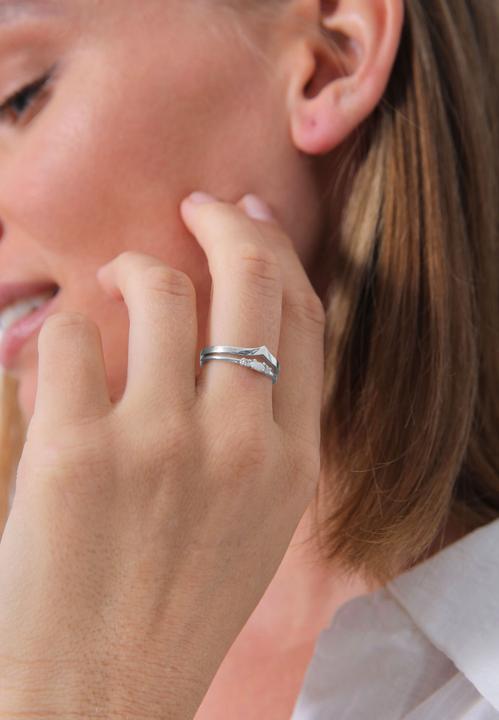 Image du produit Elli Set Marquise Opal V-Form mit Zirkonia Kristallen (52, Argent 925)