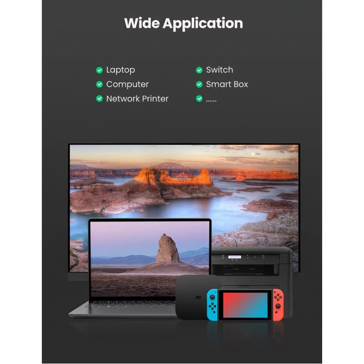 Image du produit Ugreen Ethernet Adapter (USB, RJ45 Gigabit Ethernet (1x))