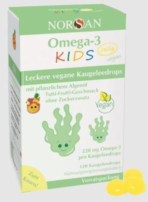 Produktbild Norsan Omega 3 ALGA Jelly vegan 120 (120 Stück, Tabletten, 262 g)