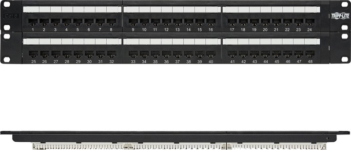 Produktbild Eaton 48-Port 2U Rack-Mount Cat6/Cat5 110 Patch Panel 568B RJ45 Ethernet TAA