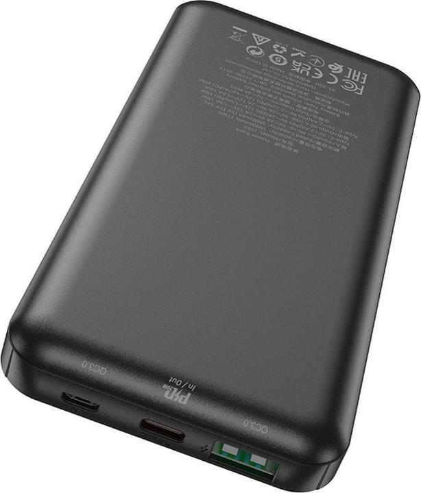 Produktbild Hoco J102, 10000mAh, 20W, QC + PD, Schwarz (10000 mAh, 20 W)