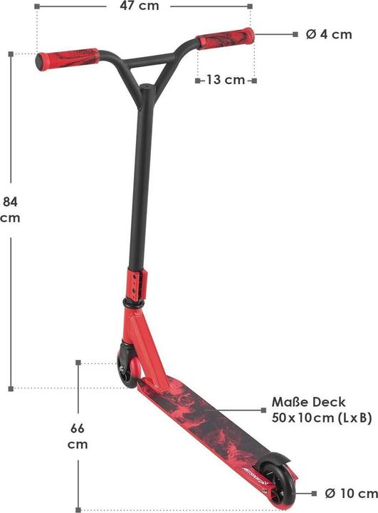 Produktbild Juskys Stunt Scooter mit 360° Lenkung