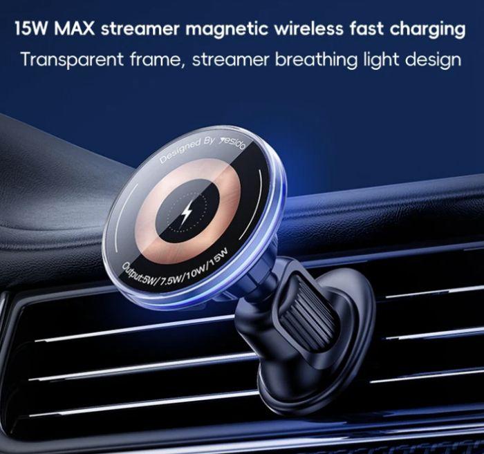 Produktbild Yesido 15W Air Outlet Car MagSafe Magnetic Wireless Charging Holder