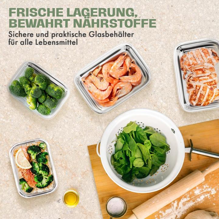 Produktbild Vorratsdosen-Set aus Glas (3-teilig, luftdicht) (0.40 l)