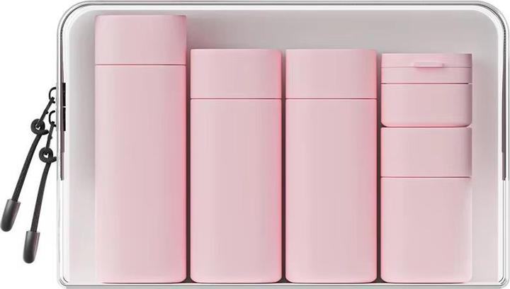 Actual product image Swissdetector Luxury cosmetic bottle set - Pink (Additional padding)