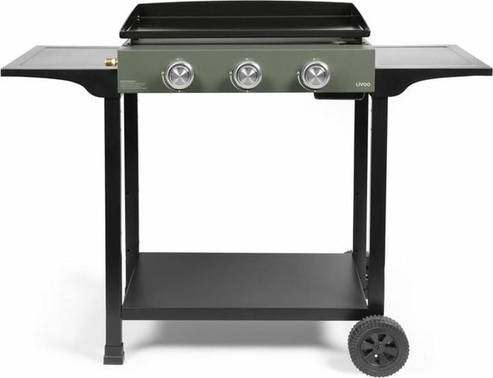 Livoo Griglia a gas a 3 fuochi su carrello (7.50 kW)