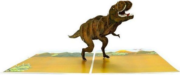 Produktbild MU Classic 3D Pop-Up Grusskarte T-Rex (1 Stk.)