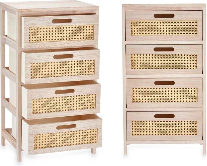 Image du produit Gift Chest of drawers Rattan Natural 40 x 73 x 29 cm 4 drawers (40 x 29 x 73 cm)