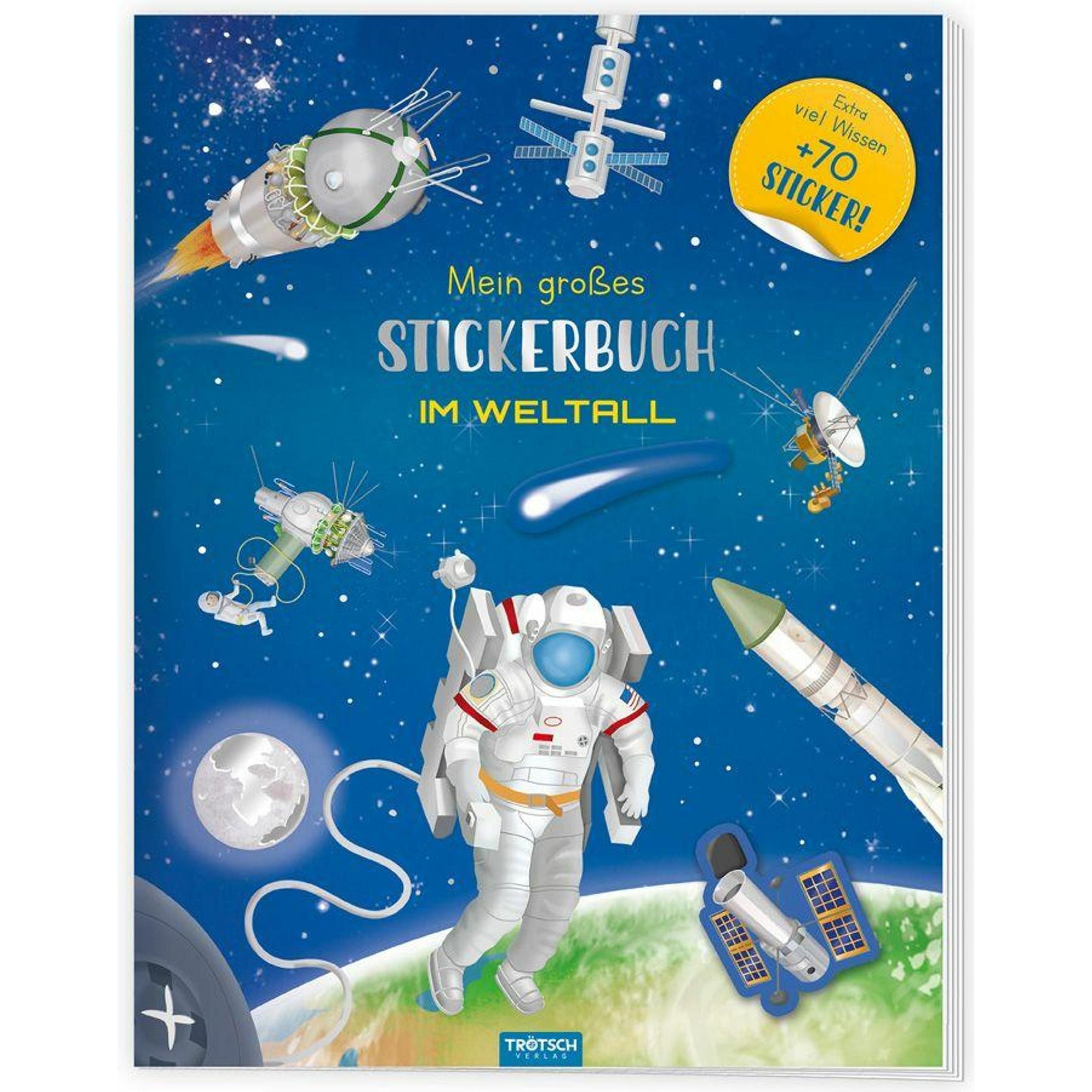 Trötsch Multicolore Sticker, Mein Grosses Stickerbuch: Im Weltall