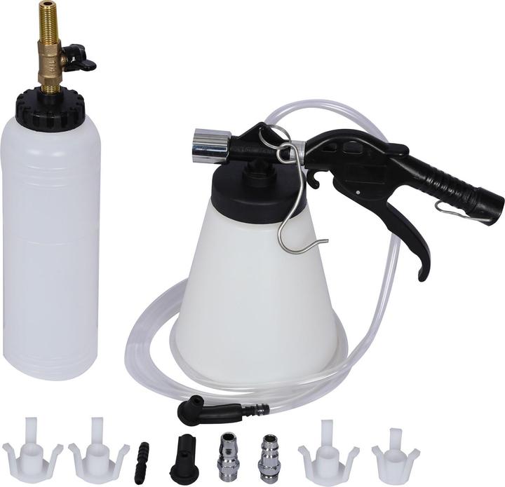 SW-Stahl Bremsen-Entlüftergerät 3L - 4-teiliges Set Für Bremsflüssigkeitswechsel