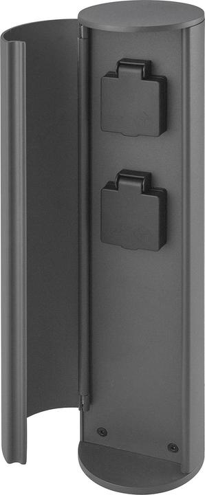 CMD Socket column anthracite with 2 sockets IP44 (IP44)