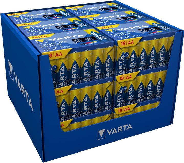 Productafbeelding Varta Longlife Power AA 18 Grote Doos (18 Pcs., AA, 2970 mAh)