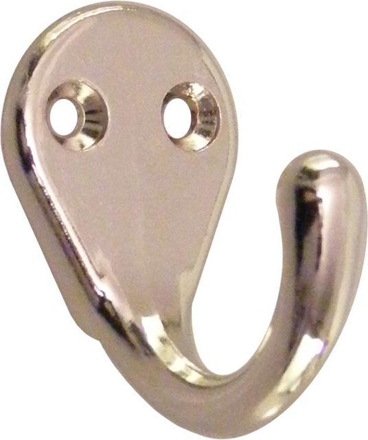 Gancio Porta Asciugamani Doppio Lucido 32x52 Mm - Con Viti
