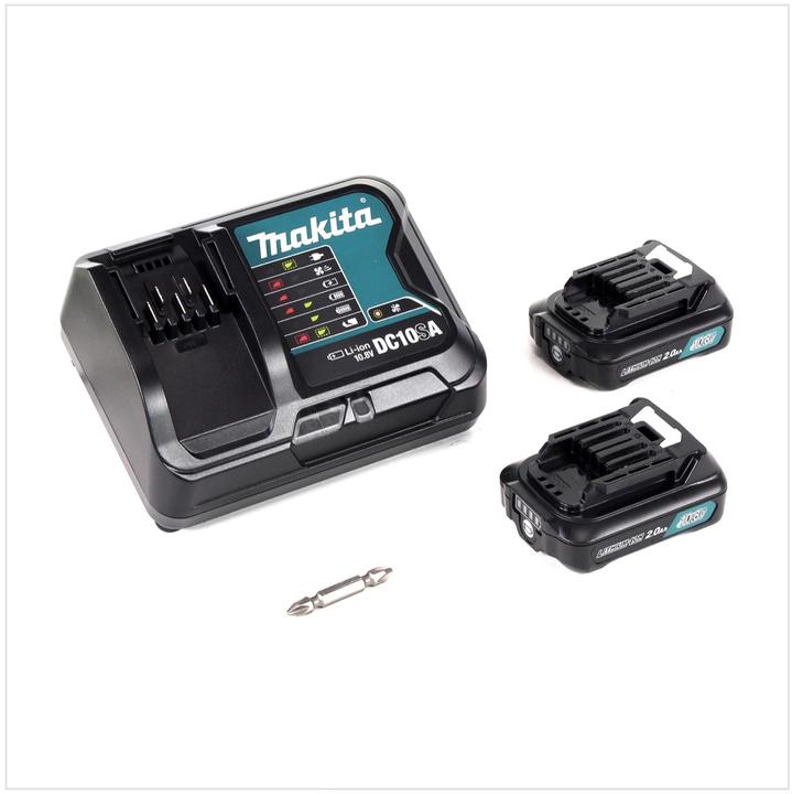 Produktbild Makita DF 331 DSAJ Akku Bohrschrauber 10,8V 30Nm im Makpac mit 2x BL1020B 2,0Ah Akku und DC10SA