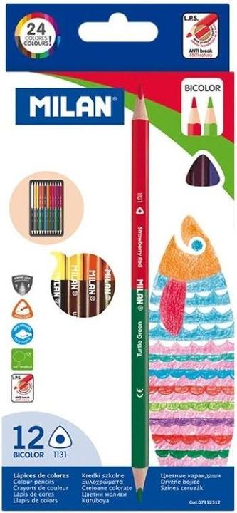 Actual product image Bicolour triangular pencils 24 colours (07112312) (24x)