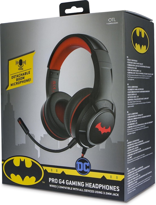 Produktbild OTL Technologies DC Comics DC0905 Kopfhörer & Headset Verkabelt Kopfband Gaming Schwarz, Rot (Kabelgebunden)
