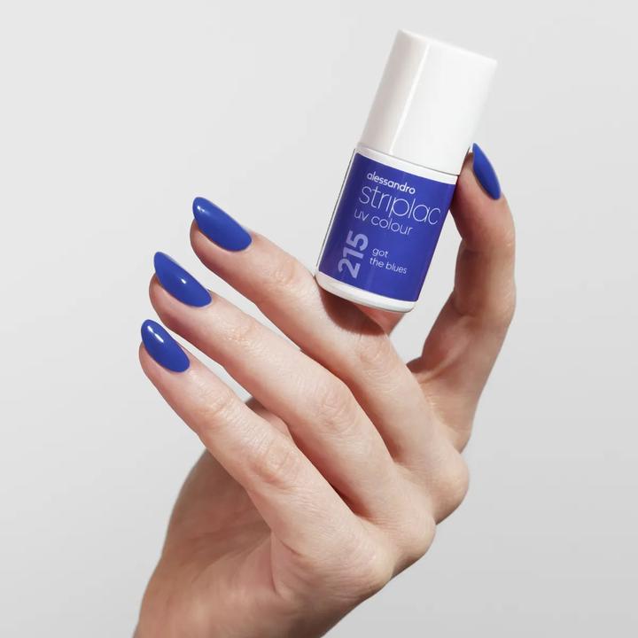 Actual product image Alessandro International Striplac UV Colour Got The Blues 6.5 ml (215 The Blues, UV gel varnish)