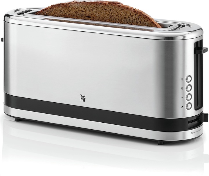 KITCHENminis long slot toaster 2-slice with bread roll attachment